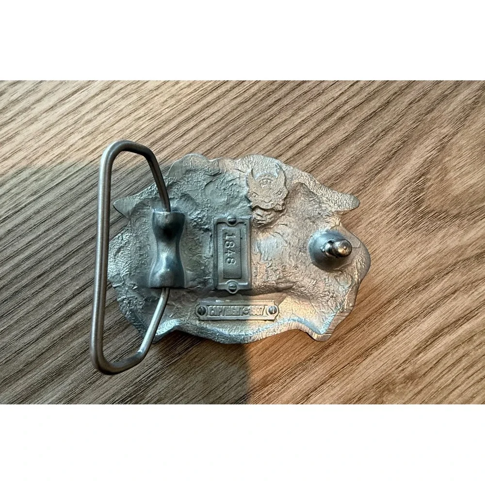 Vintage 1987 Siskiyou Belt Buckle American By Birth Southern By Grace Of God